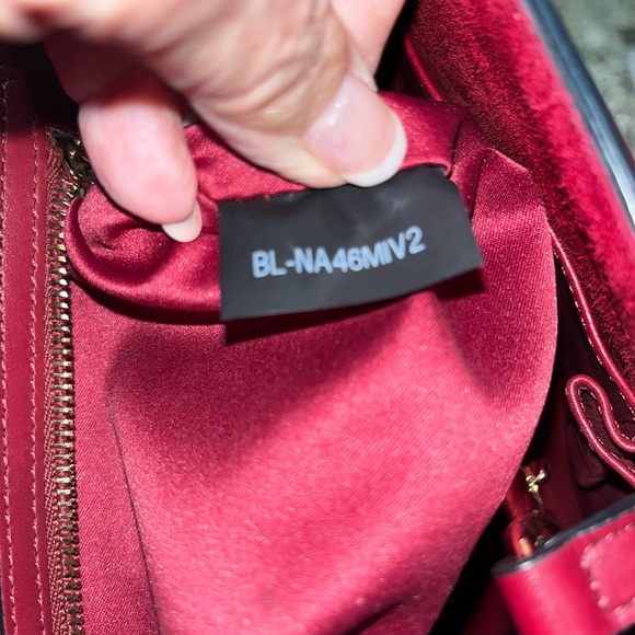 Authentic Valentino Garavani Red Burgundy Leather Bag Large - Picture 7 of 8